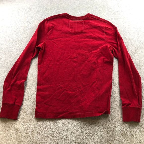 Abercrombie & Fitch Mens T-Shirt Small Long Sleeve Muscle Top Classic Red Casual - Picture 14 of 14